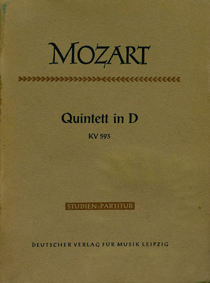 Quintett in D fur 2 Violinen, 2 Violen und Violoncello — Вольфганг Амадей Моцарт